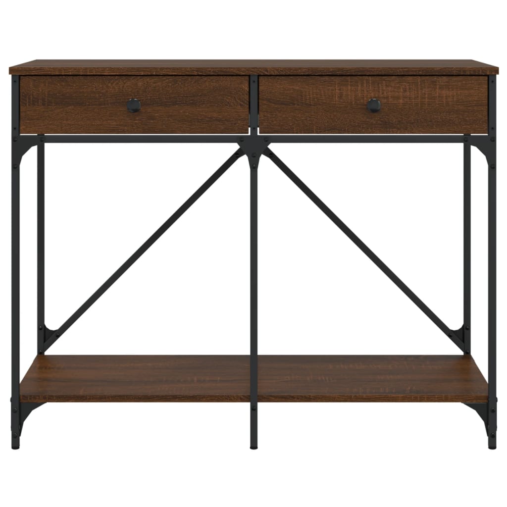 Wandtafel 100X39X78,5 Cm Bewerkt Hout Bruin Eikenkleur