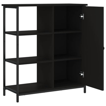 Dressoir 70X30X80 Cm Bewerkt Hout Zwart