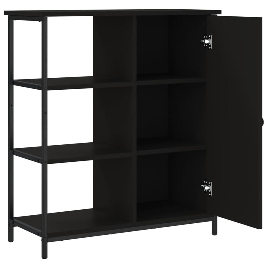 Dressoir 70X30X80 Cm Bewerkt Hout Zwart
