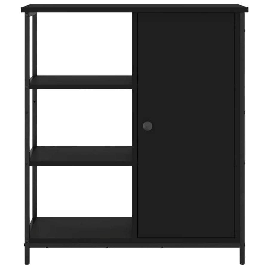 Dressoir 70X30X80 Cm Bewerkt Hout Zwart