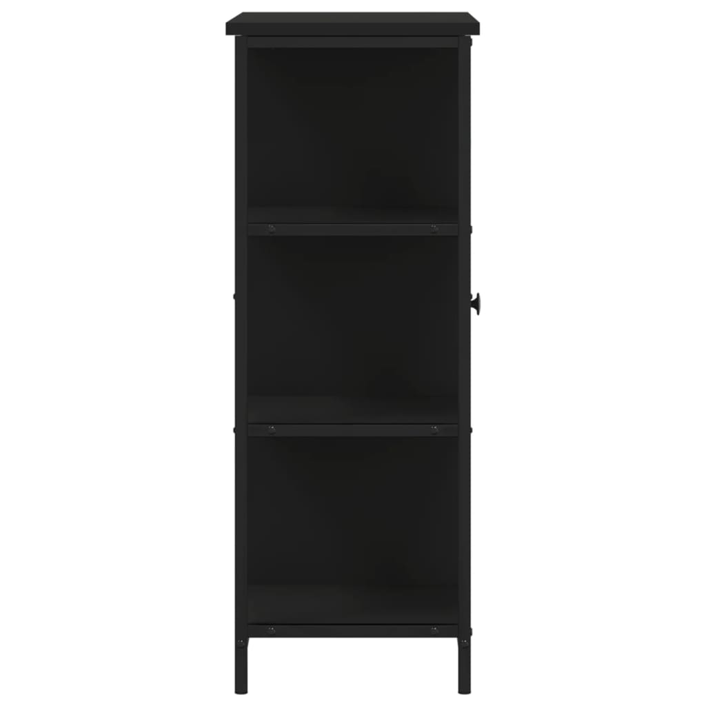 Dressoir 70X30X80 Cm Bewerkt Hout Zwart
