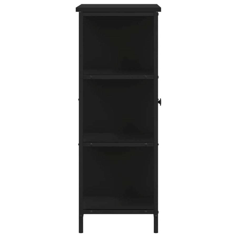 Dressoir 70X30X80 Cm Bewerkt Hout Zwart