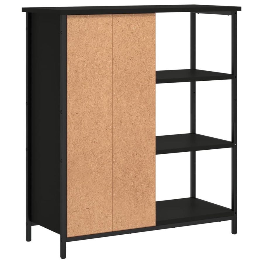 Dressoir 70X30X80 Cm Bewerkt Hout Zwart