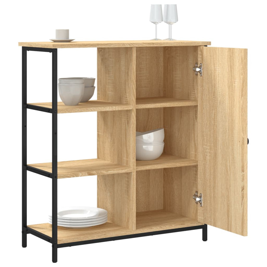 Dressoir 70X30X80 Cm Bewerkt Hout Sonoma Eikenkleurig