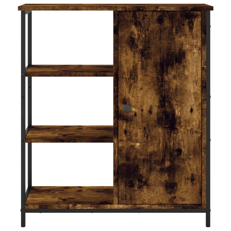 Dressoir 70X30X80 Cm Bewerkt Hout Gerookt Eikenkleurig
