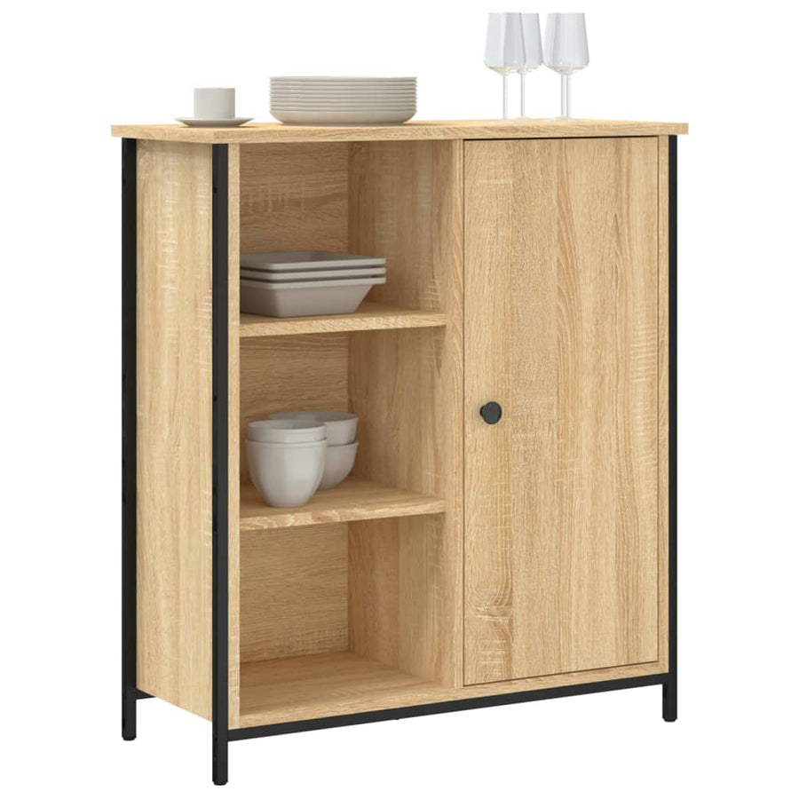 Dressoir 70X30X80 Cm Bewerkt Hout Kleurig Sonoma eiken