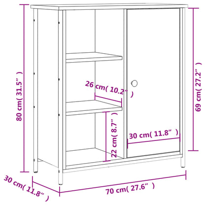 Dressoir 70X30X80 Cm Bewerkt Hout Kleurig Sonoma eiken