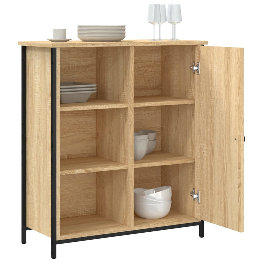 Dressoir 70X30X80 Cm Bewerkt Hout Kleurig Sonoma eiken