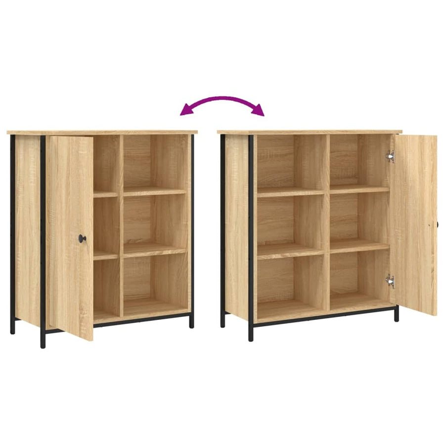Dressoir 70X30X80 Cm Bewerkt Hout Kleurig Sonoma eiken