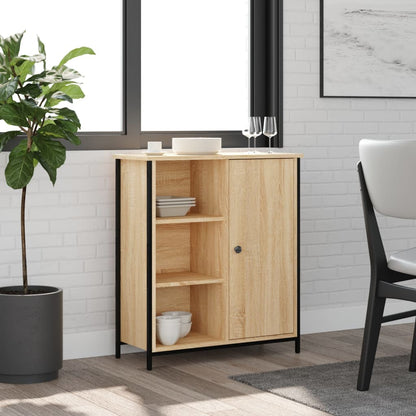 Dressoir 70X30X80 Cm Bewerkt Hout Kleurig Sonoma eiken