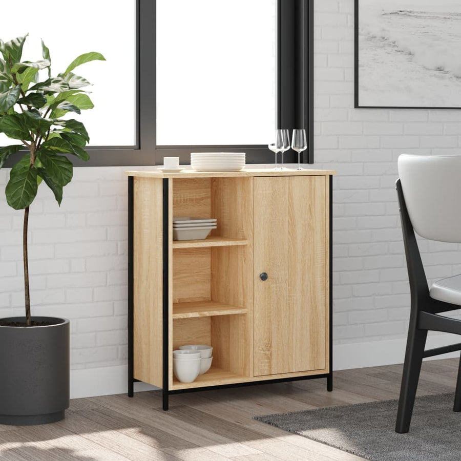 Dressoir 70X30X80 Cm Bewerkt Hout Kleurig Sonoma eiken