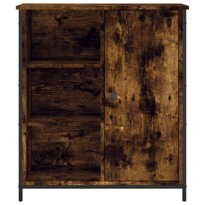 Dressoir 70X30X80 Cm Bewerkt Hout Gerookt Eikenkleurig