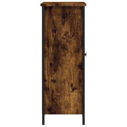Dressoir 70X30X80 Cm Bewerkt Hout Gerookt Eikenkleurig