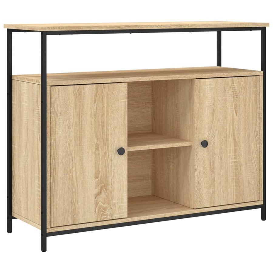 Dressoir 100X35X80 Cm Bewerkt Hout Sonoma Eikenkleurig