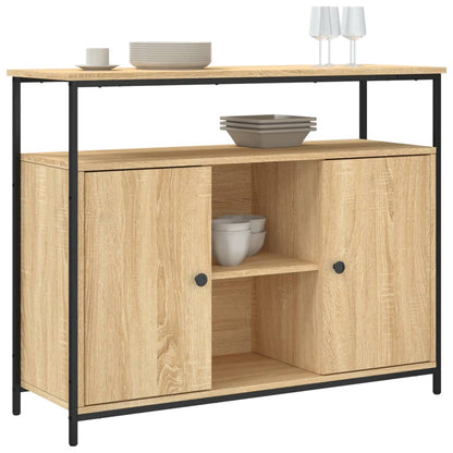Dressoir 100X35X80 Cm Bewerkt Hout Sonoma Eikenkleurig