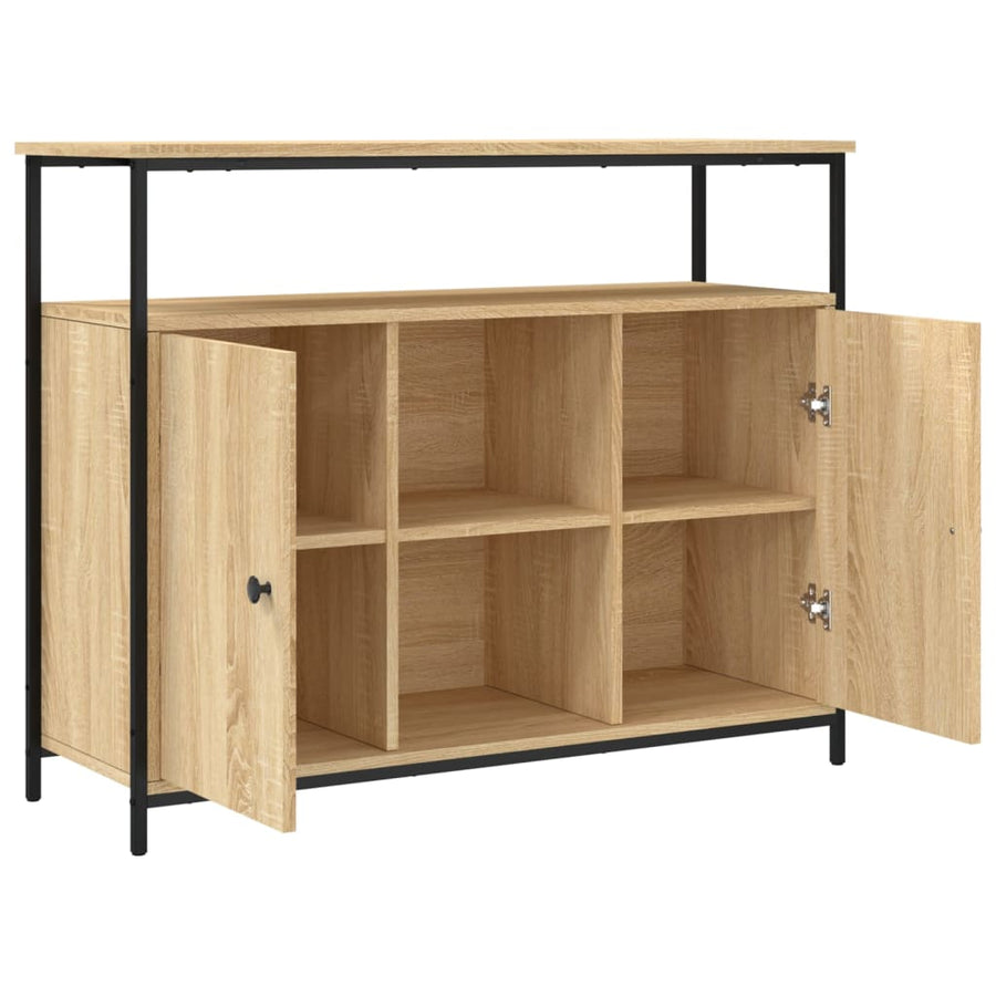 Dressoir 100X35X80 Cm Bewerkt Hout Sonoma Eikenkleurig