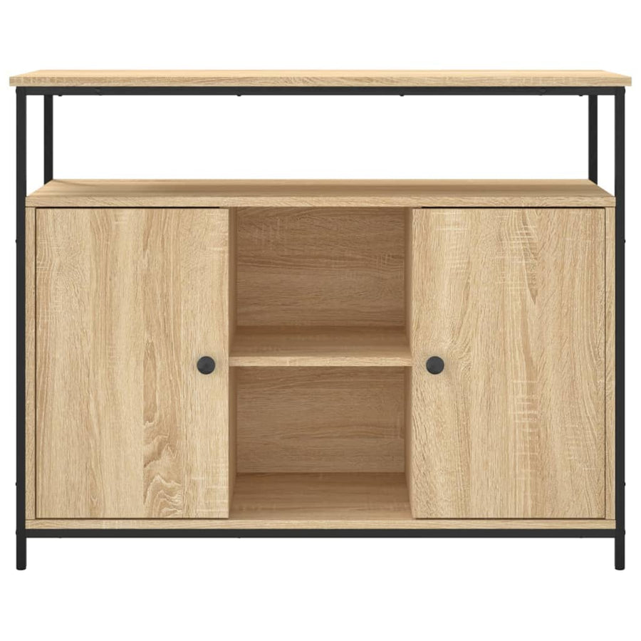 Dressoir 100X35X80 Cm Bewerkt Hout Sonoma Eikenkleurig