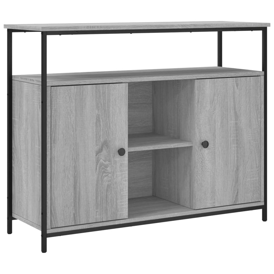 Dressoir 100X35X80 Cm Bewerkt Hout Grijs Sonoma