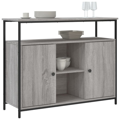 Dressoir 100X35X80 Cm Bewerkt Hout Grijs Sonoma