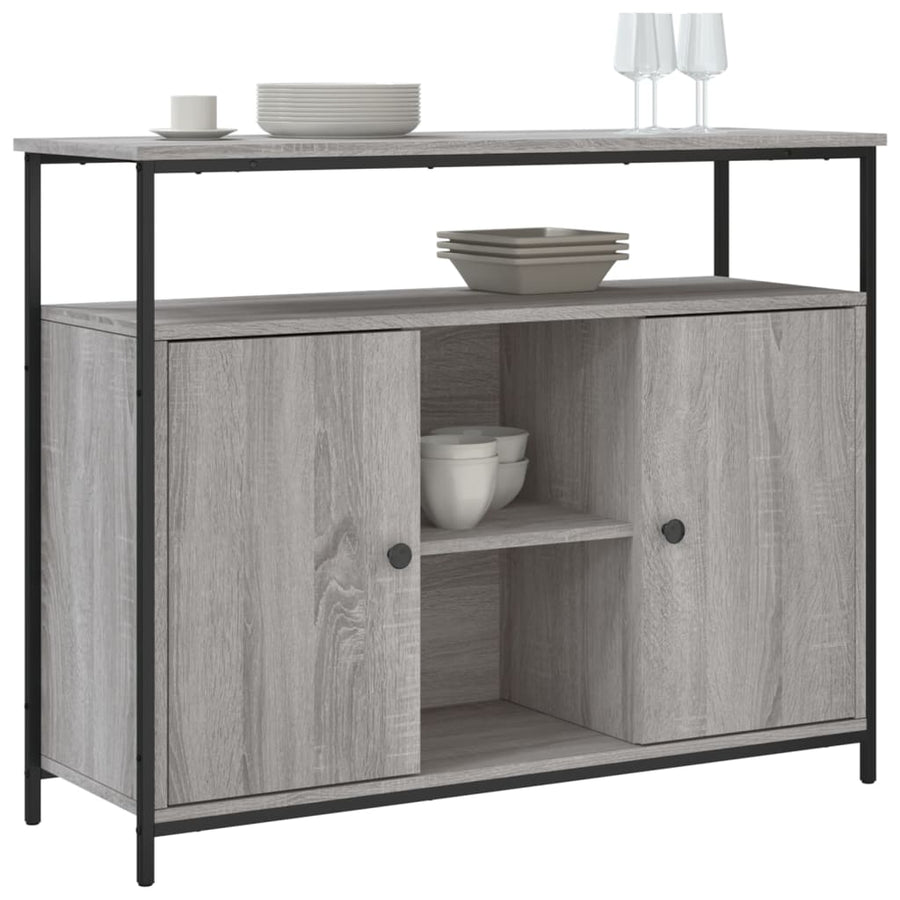 Dressoir 100X35X80 Cm Bewerkt Hout Grijs Sonoma
