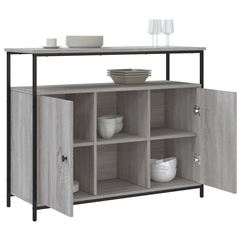 Dressoir 100X35X80 Cm Bewerkt Hout Grijs Sonoma