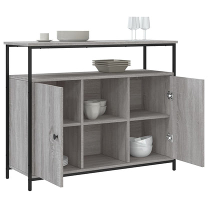 Dressoir 100X35X80 Cm Bewerkt Hout Grijs Sonoma