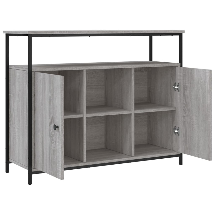 Dressoir 100X35X80 Cm Bewerkt Hout Grijs Sonoma