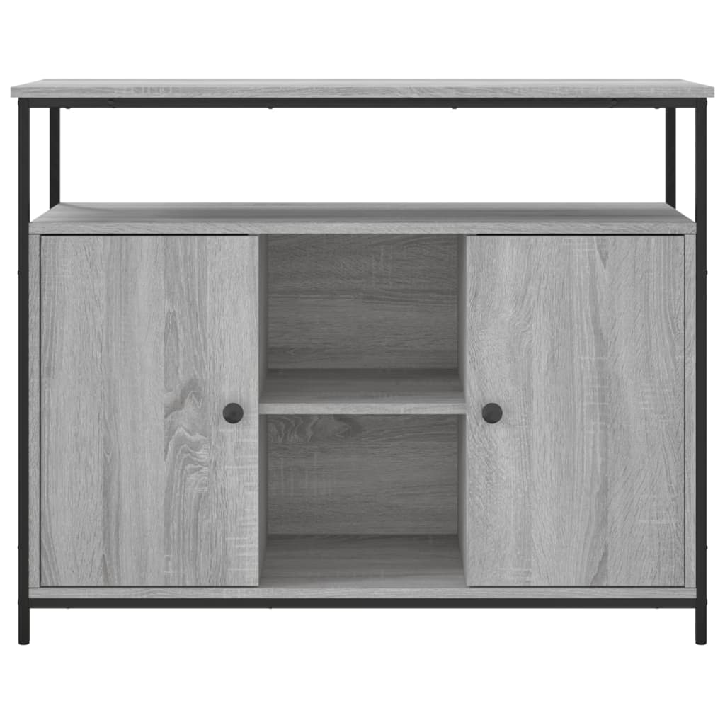 Dressoir 100X35X80 Cm Bewerkt Hout Grijs Sonoma