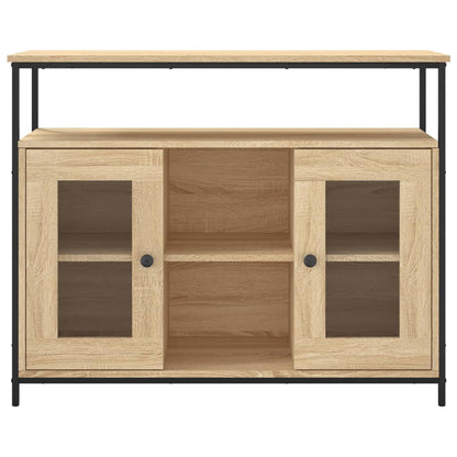Dressoir 100X35X80 Cm Bewerkt Hout Sonoma Eikenkleurig