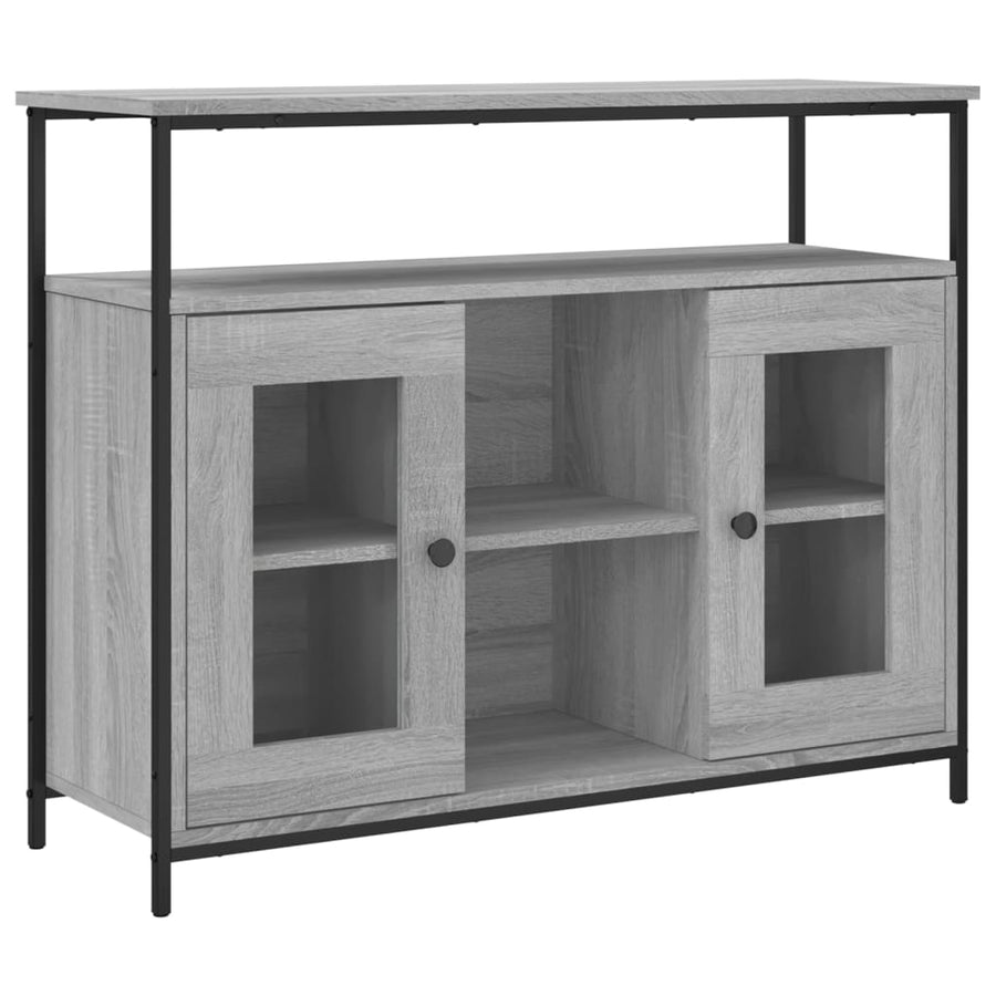 Dressoir 100X35X80 Cm Bewerkt Hout Grijs Sonoma