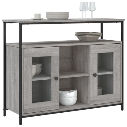 Dressoir 100X35X80 Cm Bewerkt Hout Grijs Sonoma