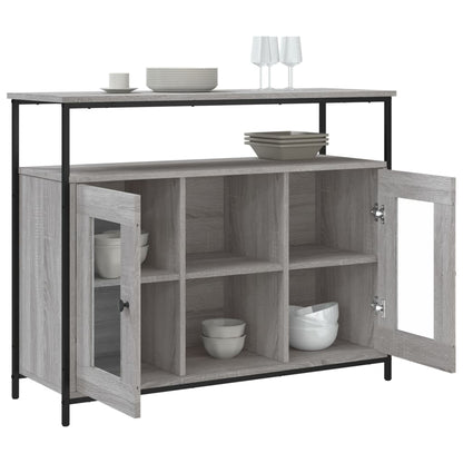 Dressoir 100X35X80 Cm Bewerkt Hout Grijs Sonoma
