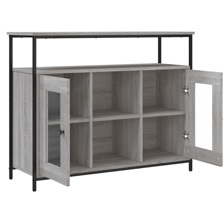 Dressoir 100X35X80 Cm Bewerkt Hout Grijs Sonoma