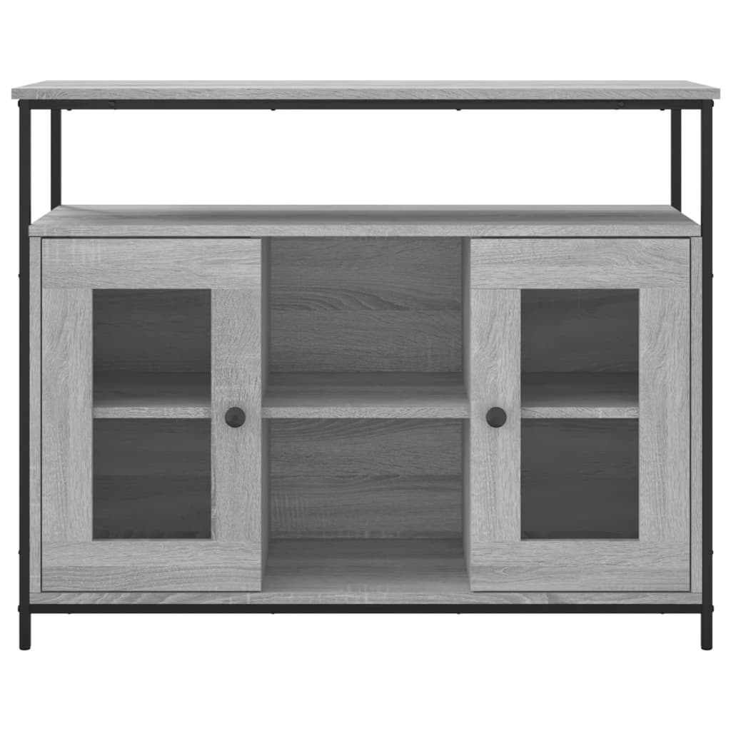 Dressoir 100X35X80 Cm Bewerkt Hout Grijs Sonoma