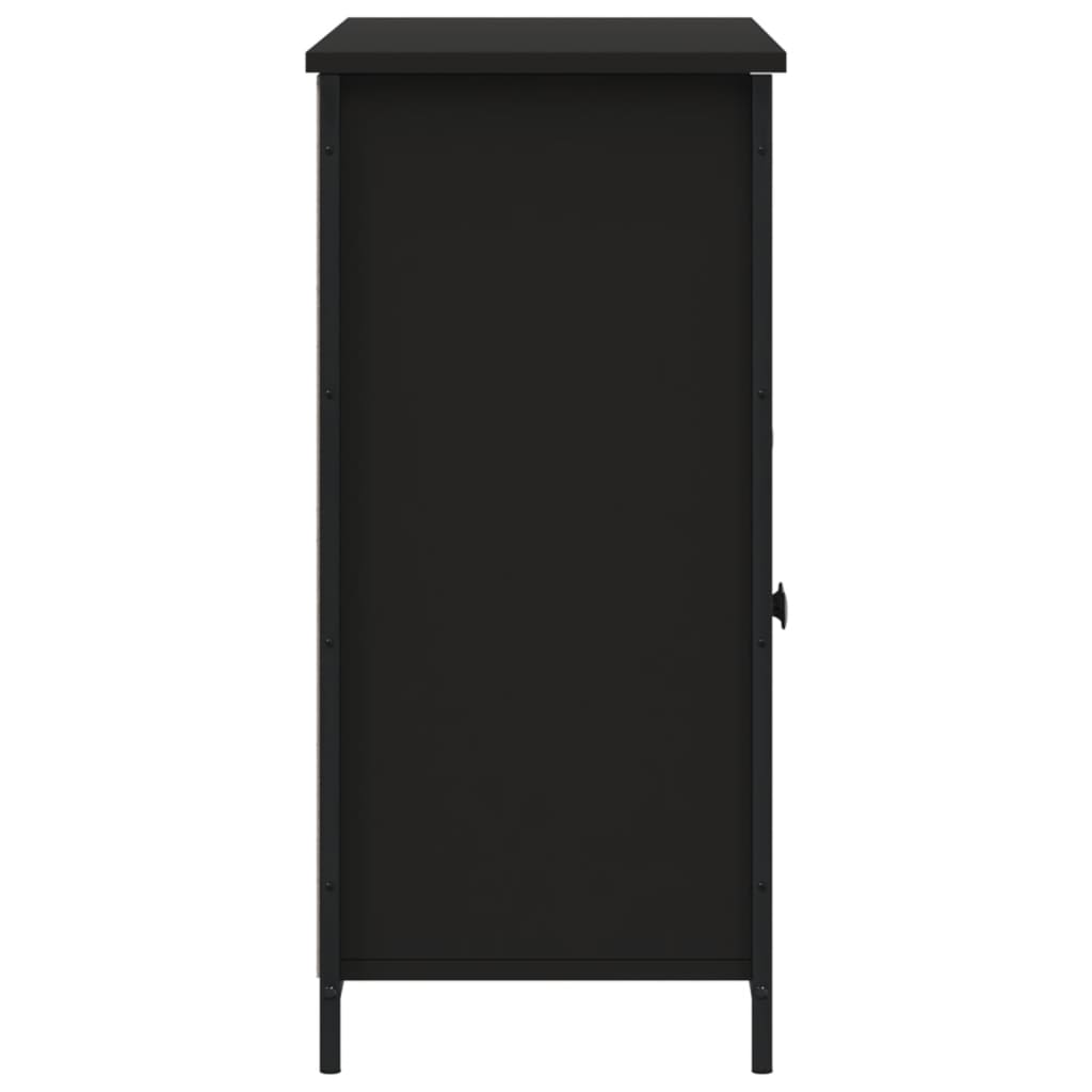 Dressoir 100X35X75 Cm Bewerkt Hout Zwart