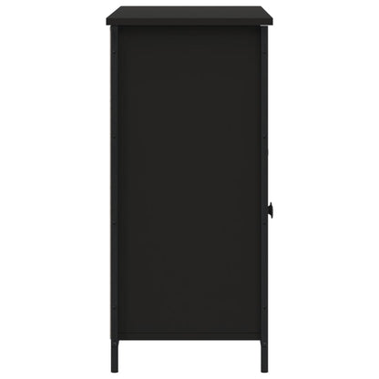 Dressoir 100X35X75 Cm Bewerkt Hout Zwart