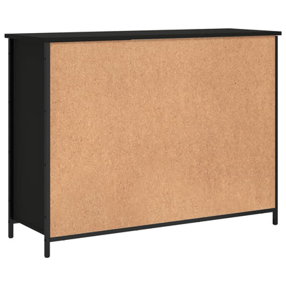 Dressoir 100X35X75 Cm Bewerkt Hout Zwart