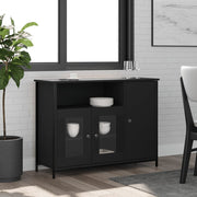 Sideboard 100x35x75 cm engineered wood black