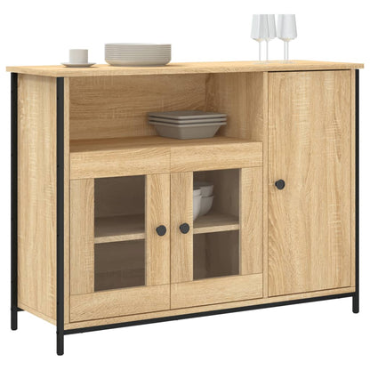 Dressoir 100X35X75 Cm Bewerkt Hout Kleurig Sonoma eiken