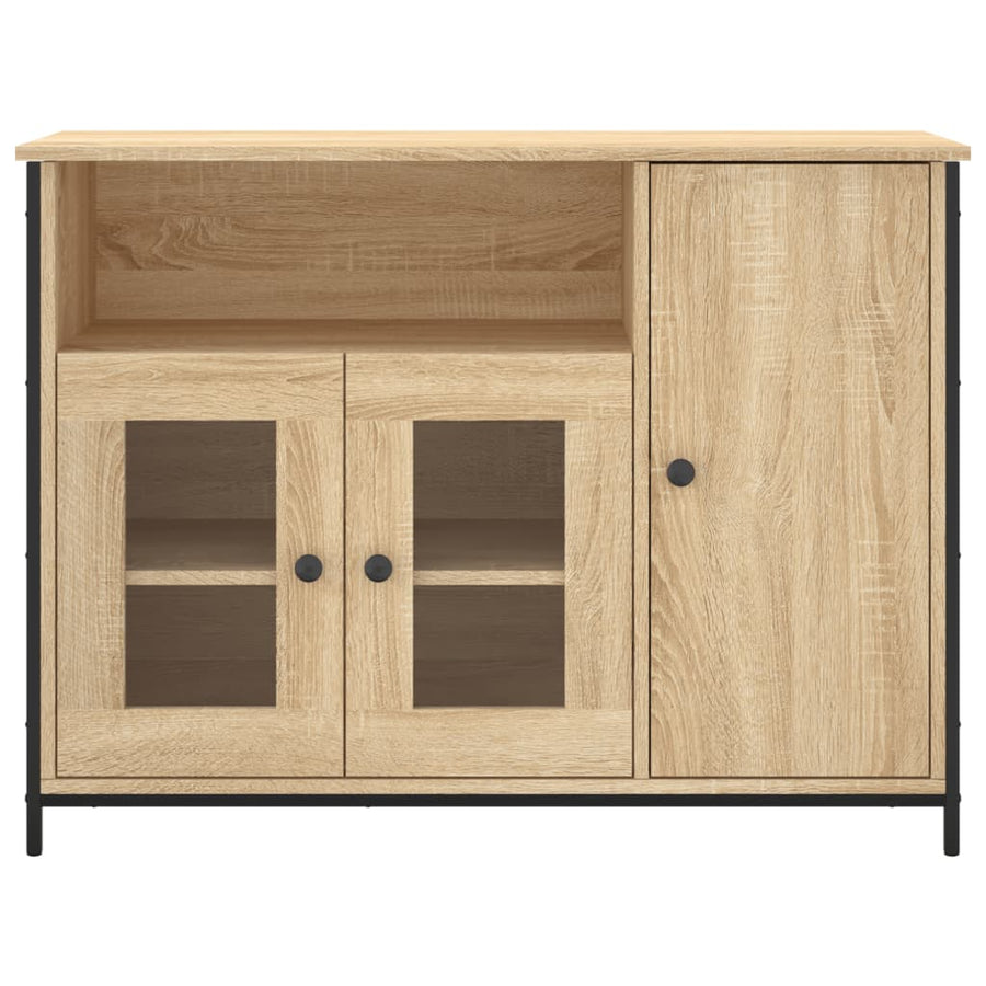 Dressoir 100X35X75 Cm Bewerkt Hout Kleurig Sonoma eiken