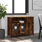Dressoir 100x35x75 cm bewerkt hout gerookt eiken