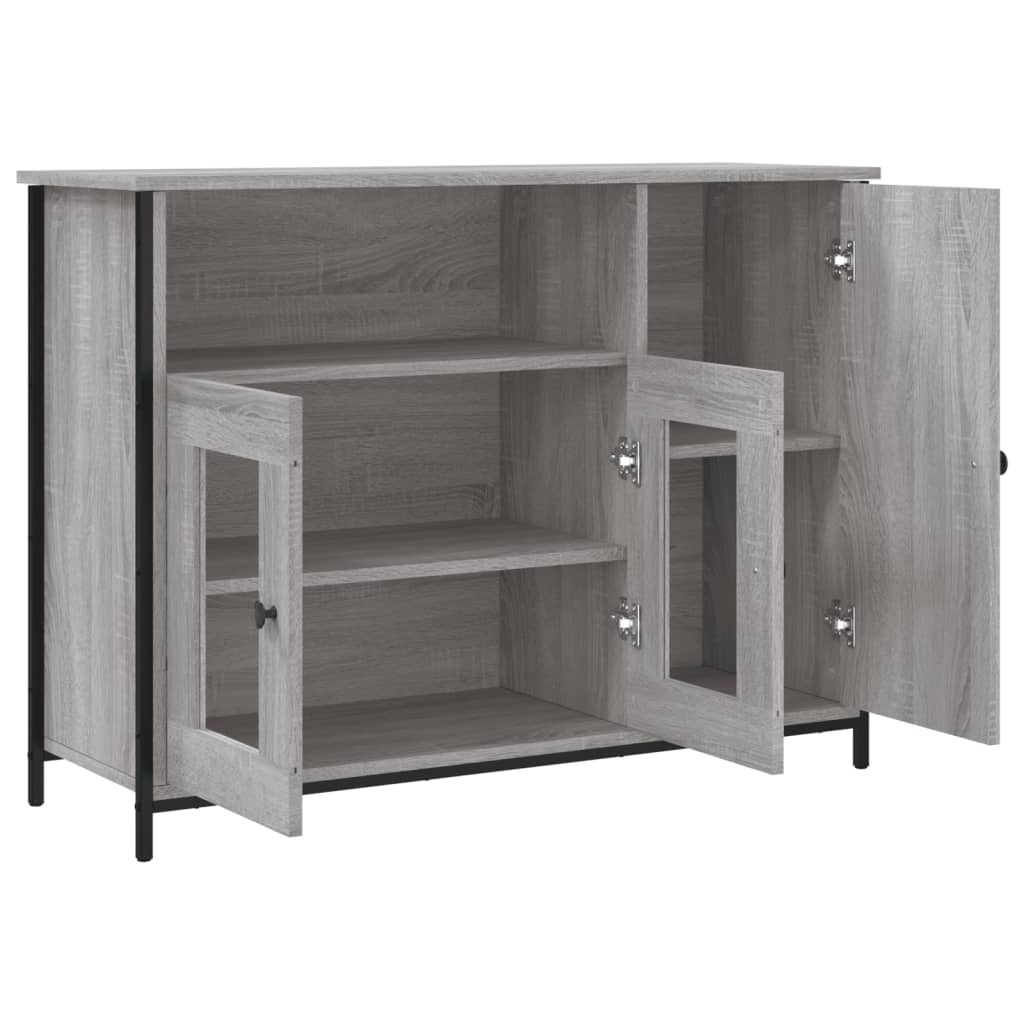 Dressoir 100X35X75 Cm Bewerkt Hout Grijs Sonoma