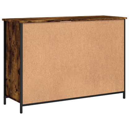 Dressoir 100X35X70 Cm Bewerkt Hout Gerookt Eikenkleurig