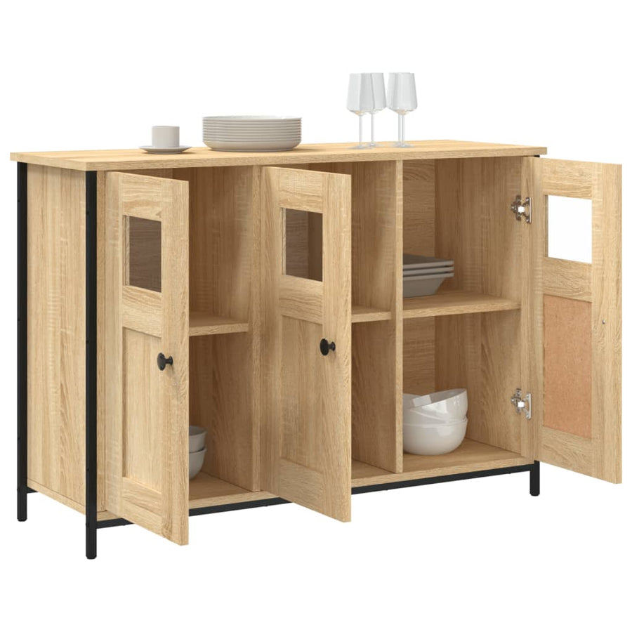 Dressoir 100X35X70 Cm Bewerkt Hout Kleurig Sonoma eiken
