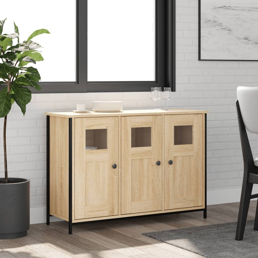 Dressoir 100X35X70 Cm Bewerkt Hout Kleurig Sonoma eiken