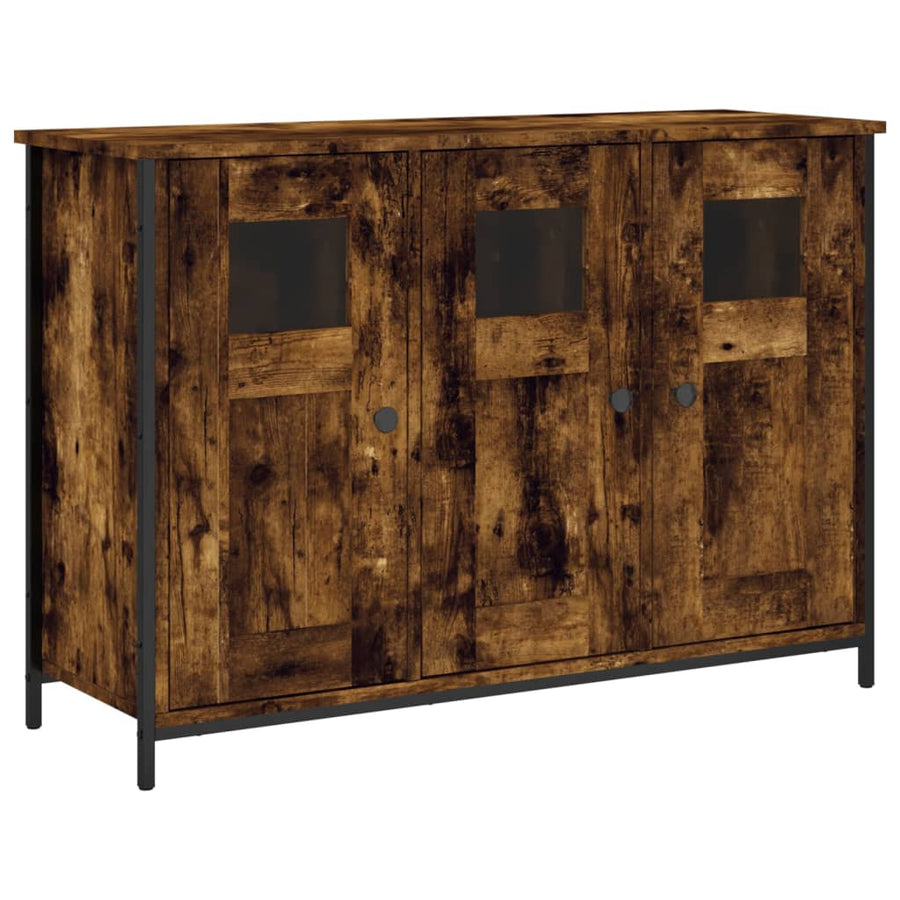 Dressoir 100X35X70 Cm Bewerkt Hout Kleurig Gerookt eiken