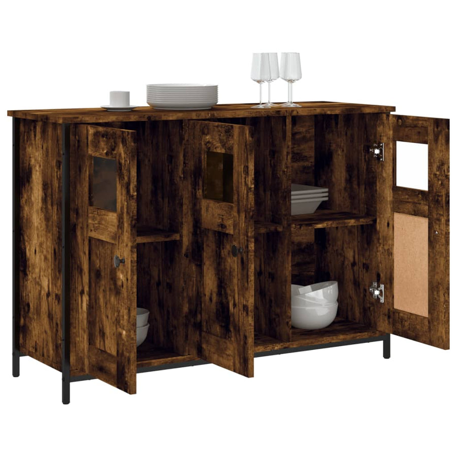 Dressoir 100X35X70 Cm Bewerkt Hout Kleurig Gerookt eiken