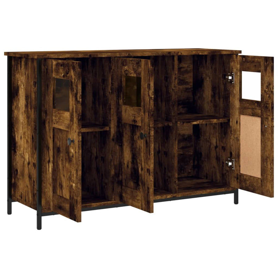 Dressoir 100X35X70 Cm Bewerkt Hout Kleurig Gerookt eiken