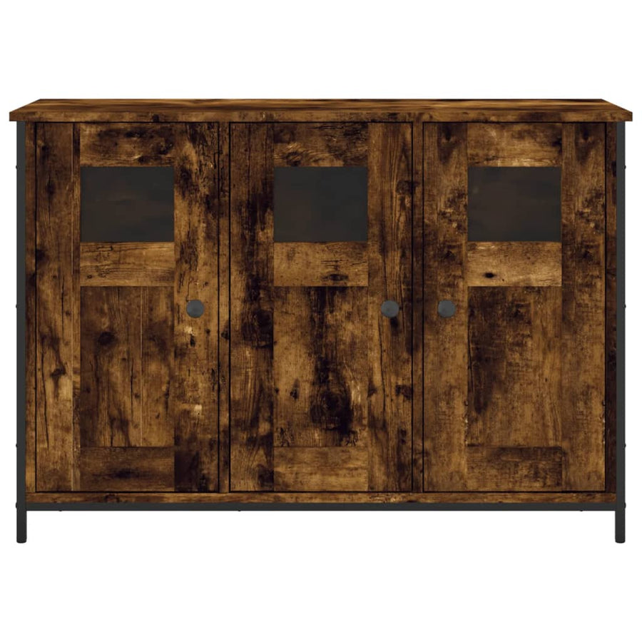 Dressoir 100X35X70 Cm Bewerkt Hout Kleurig Gerookt eiken