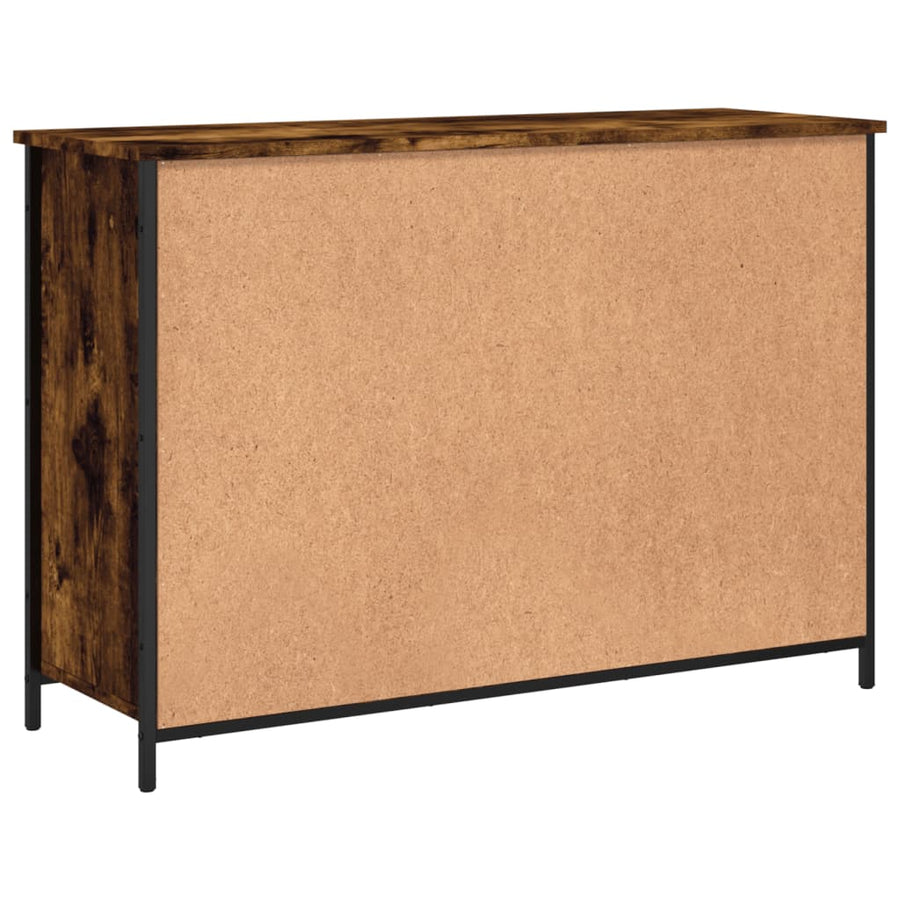 Dressoir 100X35X70 Cm Bewerkt Hout Kleurig Gerookt eiken